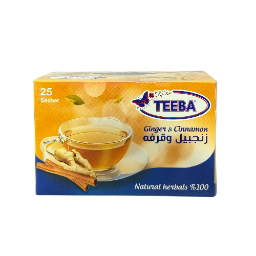 تــيبا أعشاب طبيعية زنجبيل وقرفة – 25 كيس